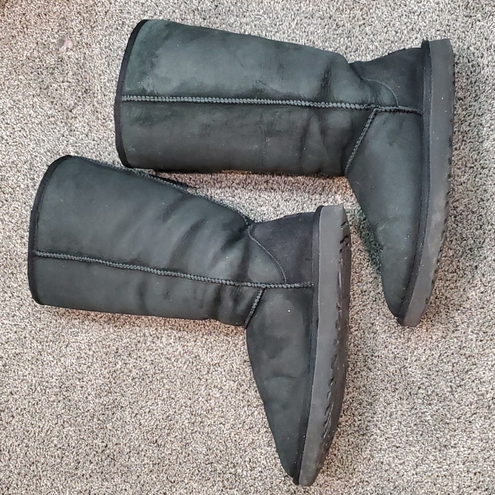 Sold Ugg Australia Women Classic Tall II Leather Sheepskin Boots shoes sz 10 - Picture 8 of 14